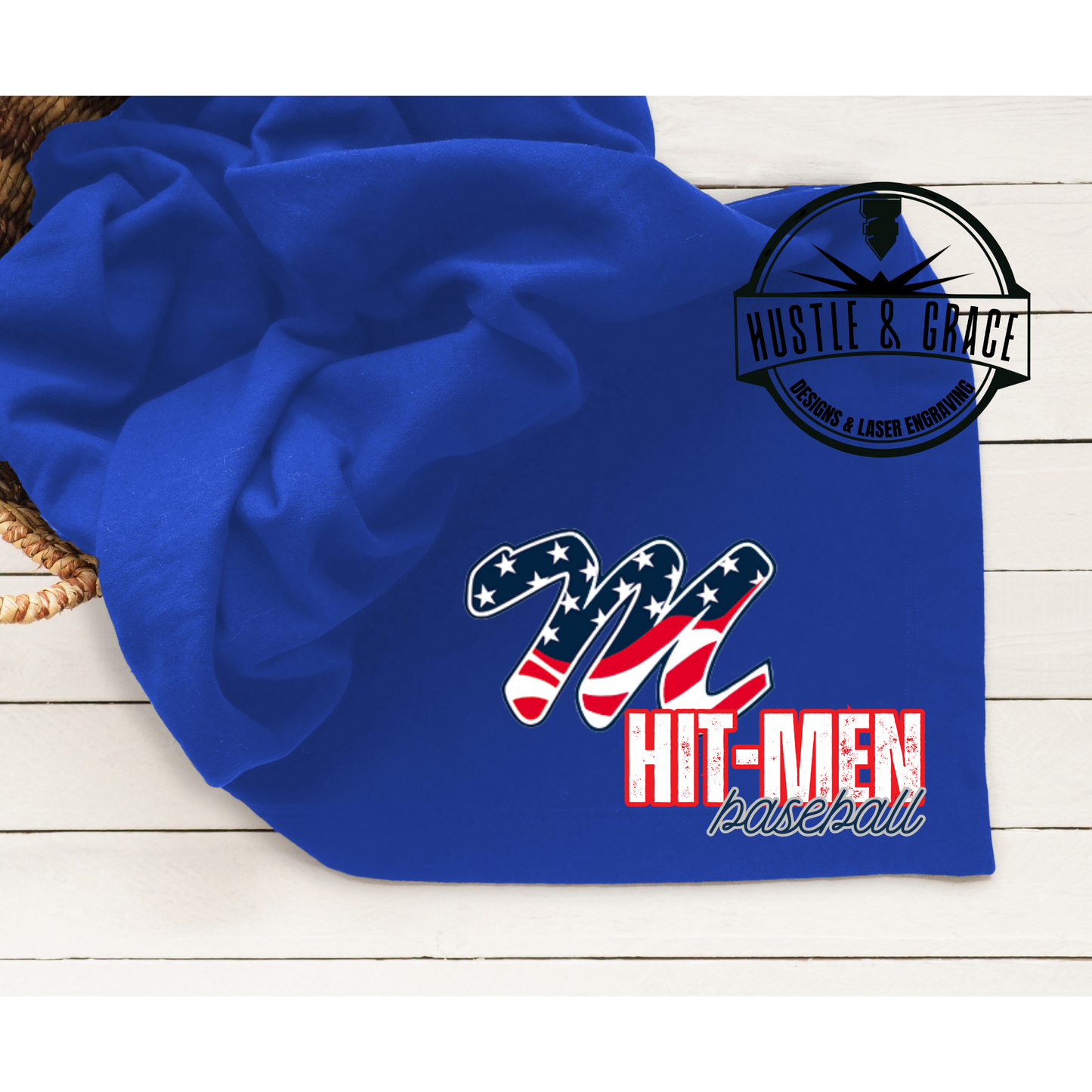 Hit-Men Baseball Logo Blanket