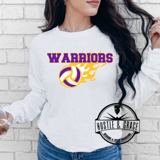 Warriors Volleyball Flame