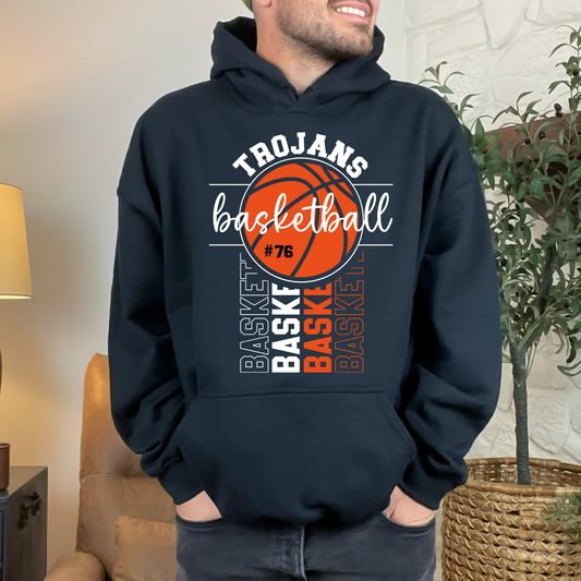 Trojans Basketball w/Number