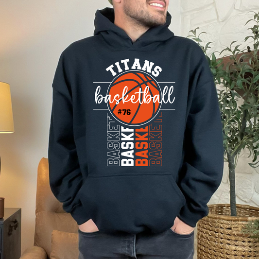 Titans Basketball w/Number