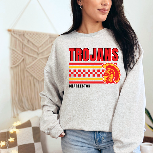 Trojans Checkered Tee
