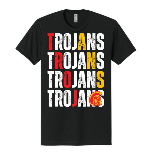 Trojans Distressed Repeat