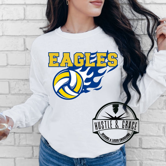 Eagles Volleyball Flame
