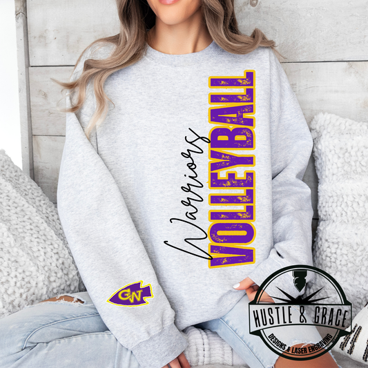 Warriors Volleyball Distressed