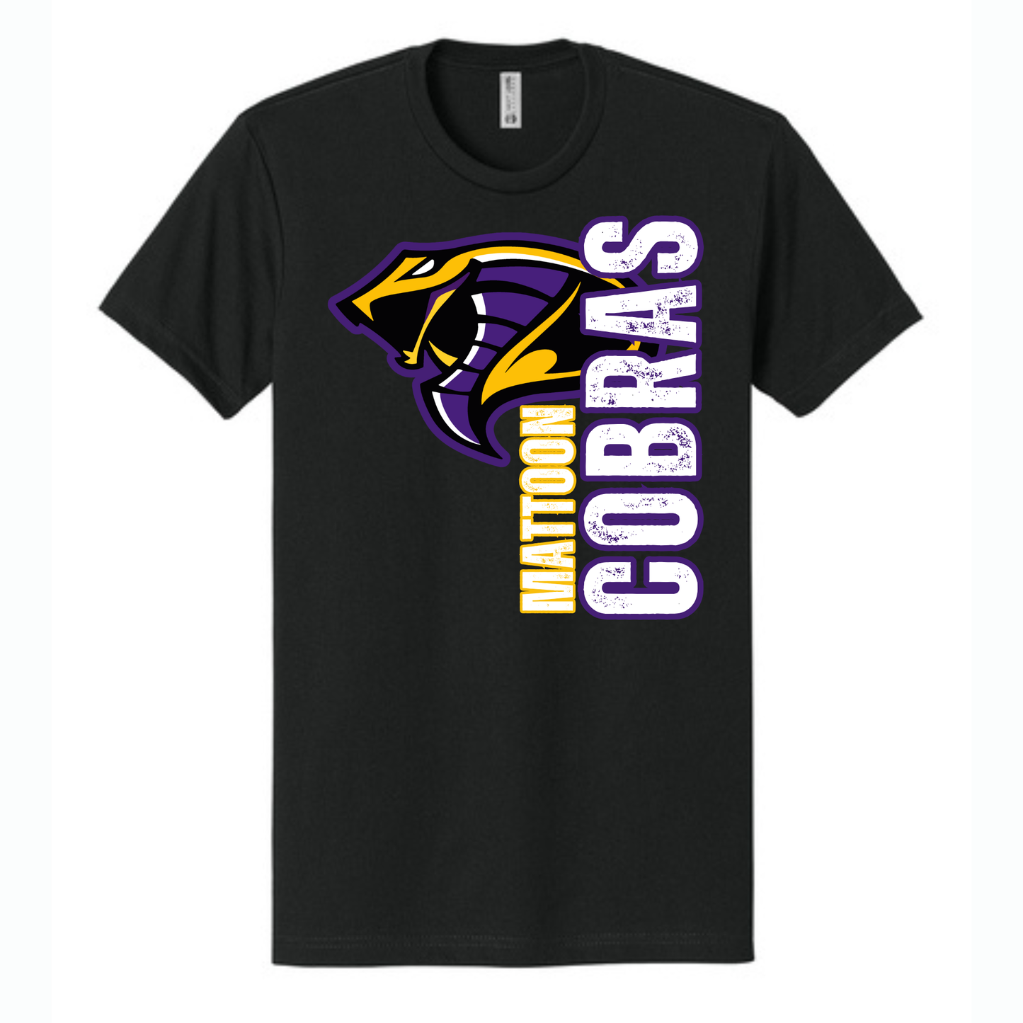 Mattoon Cobras Distressed Vertical
