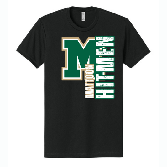 Mattoon Hitmen Distressed Vertical
