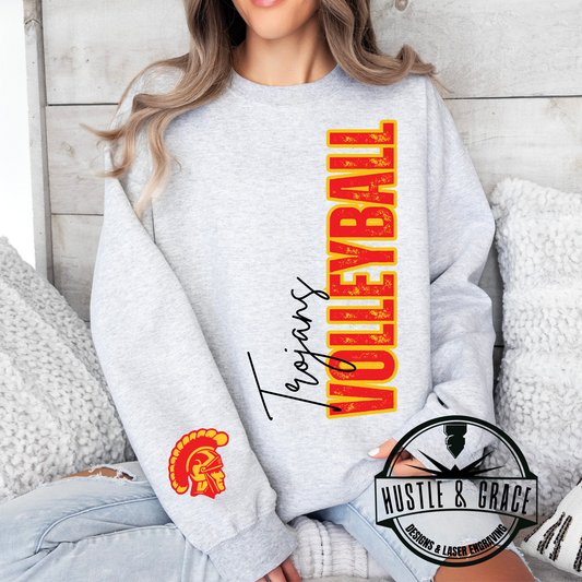 Trojans Volleyball Distressed