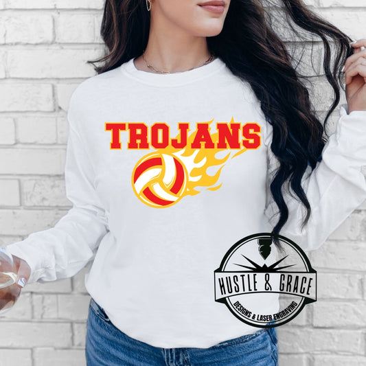 Trojans Volleyball Flame